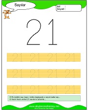 okul öncesi 1 sayısı çizgi çalışması